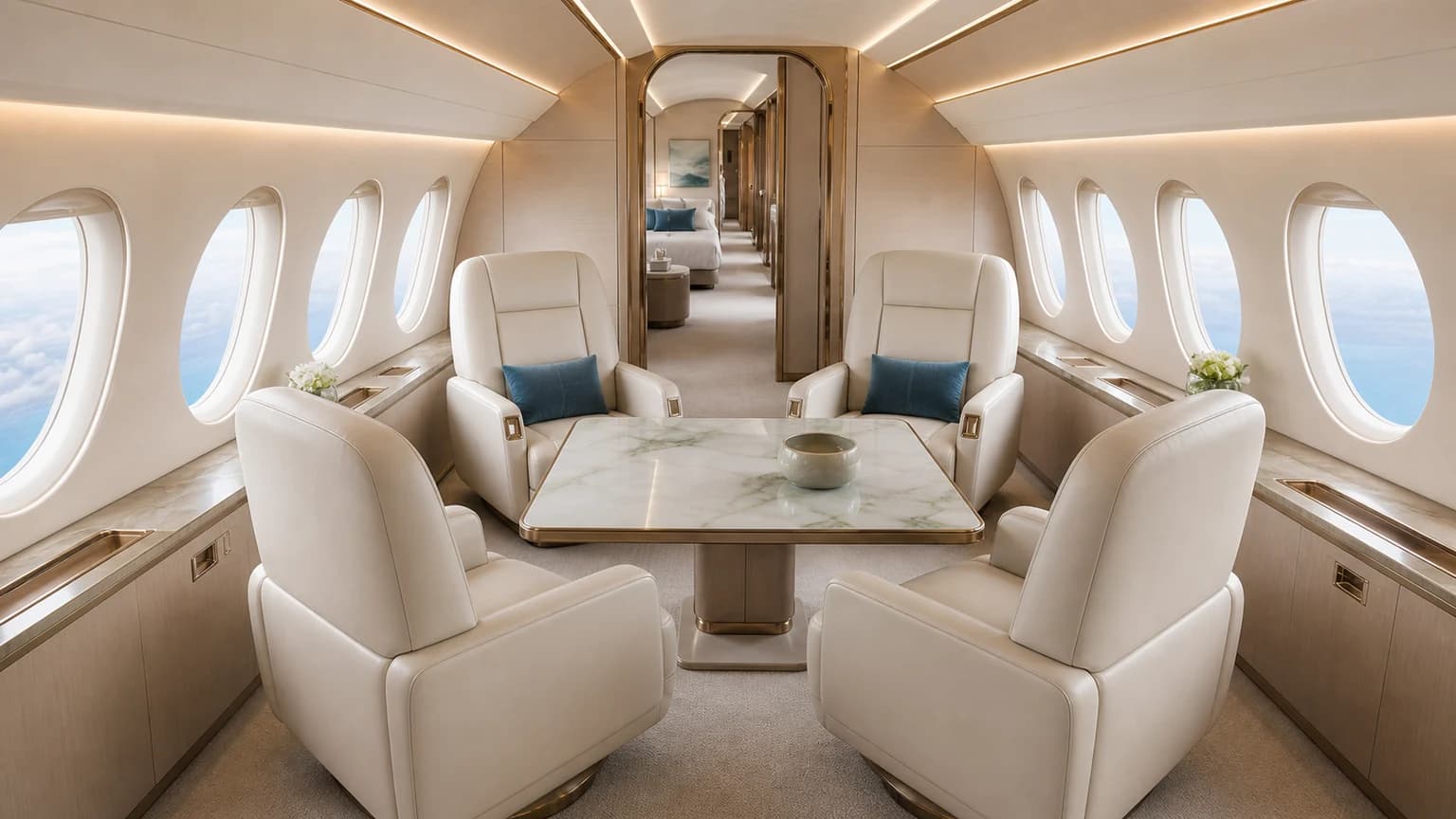Gulfstream G700 — illustrative forward salon