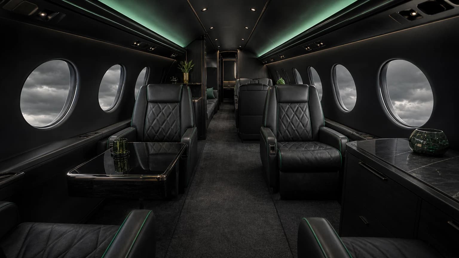 Gulfstream G280 — illustrative three zone cabin