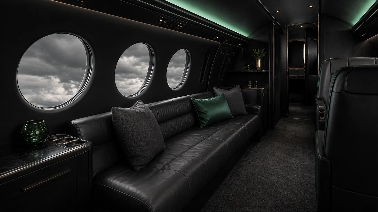 Gulfstream G280 — illustrative emerald rear divan