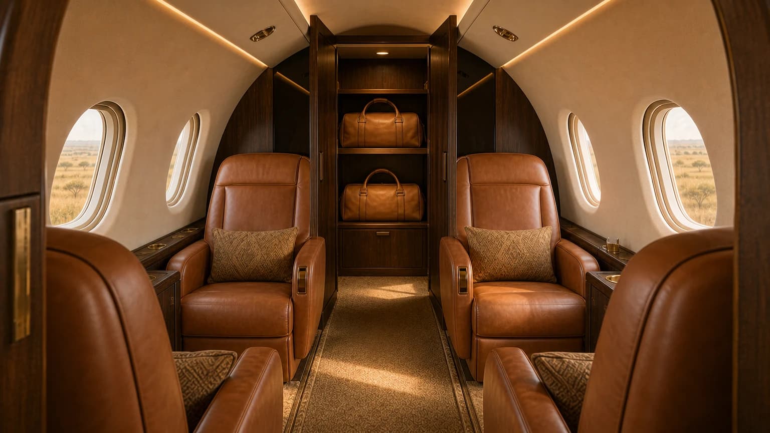Cessna Citation CJ3+ — illustrative rear cabin luggage