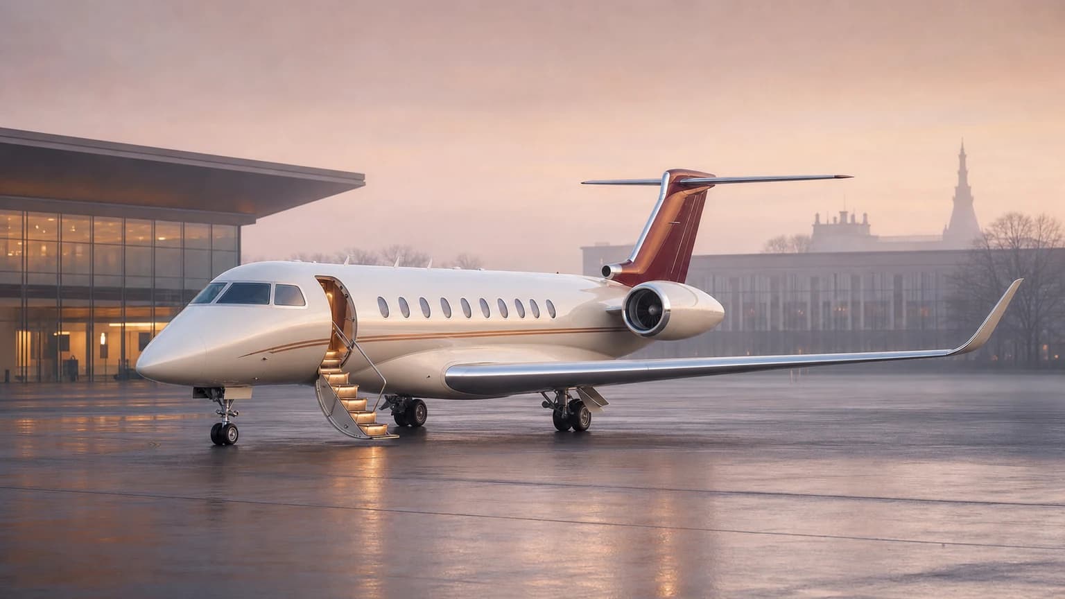 Cessna Citation Latitude — illustrative illuminated boarding