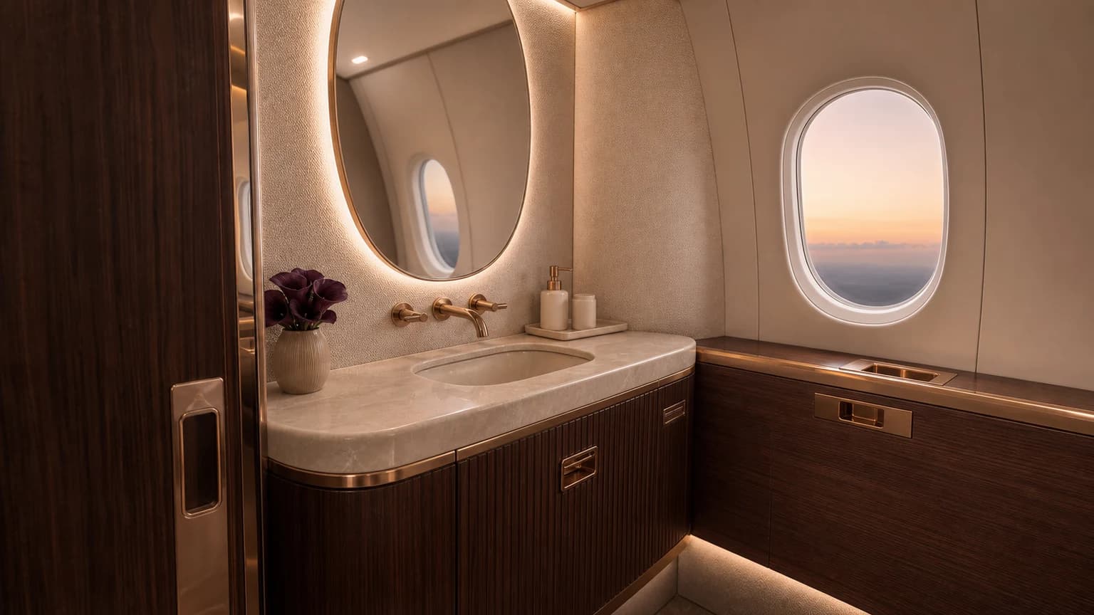 Cessna Citation Latitude — illustrative boutique lavatory
