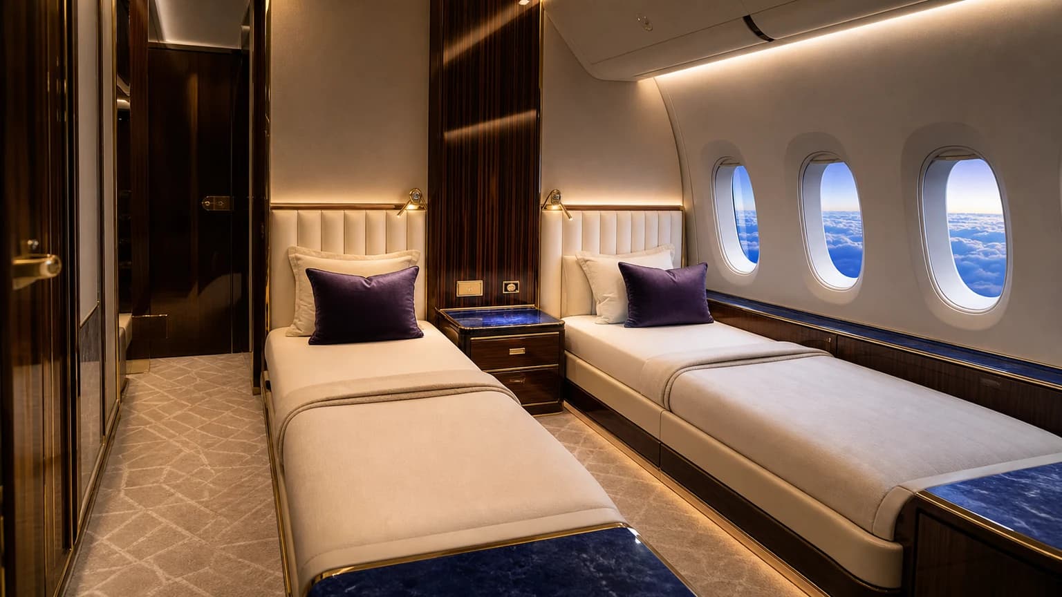 Boeing BBJ 787-8 — illustrative twin guest suite